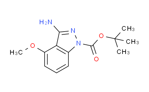 CAS No. 1240518-05-1, tert-Butyl 3-amino-4-methoxy-1H-indazole-1-carboxylate