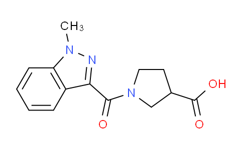 CAS No. 1707375-82-3, 1-(1-Methyl-1H-indazole-3-carbonyl)pyrrolidine-3-carboxylic acid