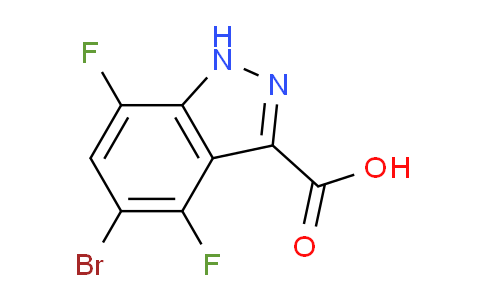 CAS No. 1459253-81-6, 5-Bromo-4,7-difluoro-1H-indazole-3-carboxylic acid