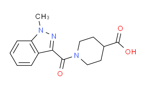 CAS No. 1707566-53-7, 1-(1-Methyl-1H-indazole-3-carbonyl)piperidine-4-carboxylic acid