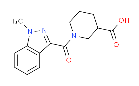CAS No. 1710675-05-0, 1-(1-Methyl-1H-indazole-3-carbonyl)piperidine-3-carboxylic acid