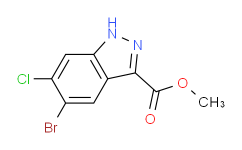 CAS No. 1467062-19-6, Methyl 5-bromo-6-chloro-1H-indazole-3-carboxylate