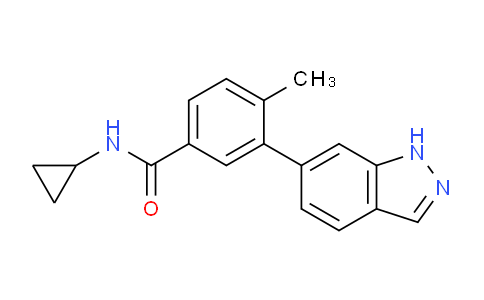CAS No. 651780-03-9, N-Cyclopropyl-3-(1H-indazol-6-yl)-4-methylbenzamide
