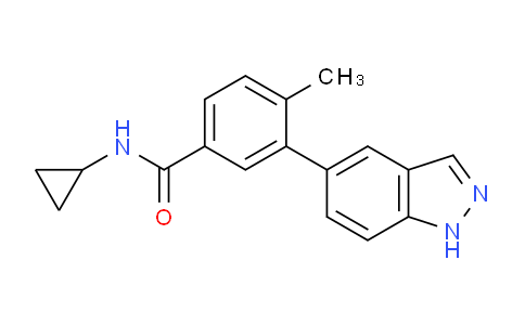 CAS No. 651780-47-1, N-Cyclopropyl-3-(1H-indazol-5-yl)-4-methylbenzamide