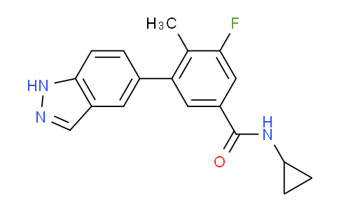 CAS No. 651780-48-2, N-Cyclopropyl-3-fluoro-5-(1H-indazol-5-yl)-4-methylbenzamide