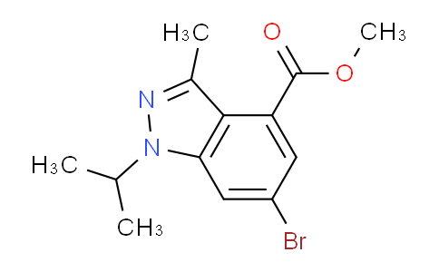 CAS No. 1346702-97-3, Methyl 6-bromo-1-isopropyl-3-methyl-1H-indazole-4-carboxylate