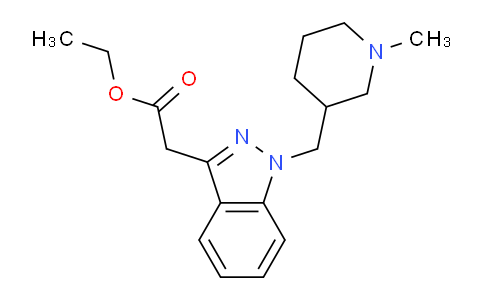 CAS No. 1312785-98-0, Ethyl 2-(1-((1-methylpiperidin-3-yl)methyl)-1H-indazol-3-yl)acetate