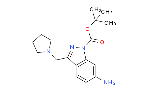 MC762198 | 887590-95-6 | tert-Butyl 6-amino-3-(pyrrolidin-1-ylmethyl)-1H-indazole-1-carboxylate