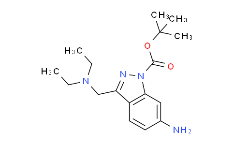 CAS No. 887590-89-8, tert-Butyl 6-amino-3-((diethylamino)methyl)-1H-indazole-1-carboxylate