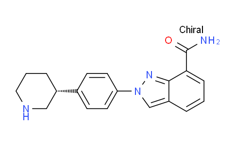 CAS No. 1038915-58-0, (R)-2-(4-(Piperidin-3-yl)phenyl)-2H-indazole-7-carboxamide