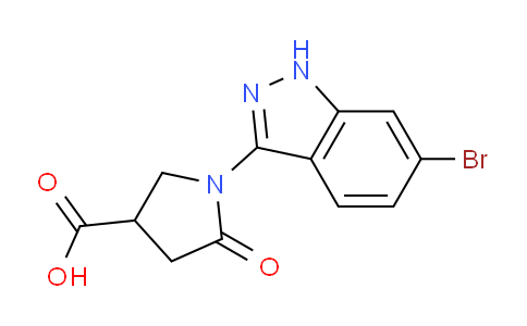 CAS No. 1785761-82-1, 1-(6-Bromo-1H-indazol-3-yl)-5-oxopyrrolidine-3-carboxylic acid