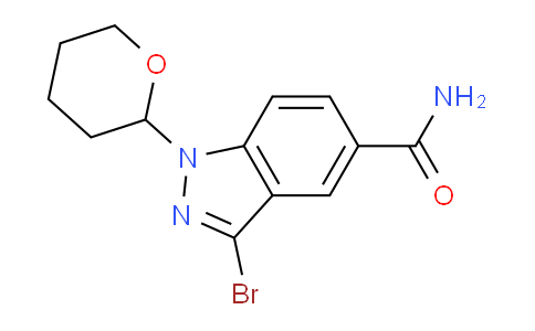 CAS No. 395101-84-5, 3-Bromo-1-(tetrahydro-2H-pyran-2-yl)-1H-indazole-5-carboxamide