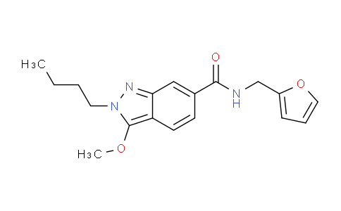 CAS No. 919107-00-9, 2-Butyl-N-(furan-2-ylmethyl)-3-methoxy-2H-indazole-6-carboxamide