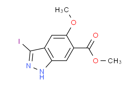CAS No. 1227270-54-3, Methyl 3-iodo-5-methoxy-1H-indazole-6-carboxylate