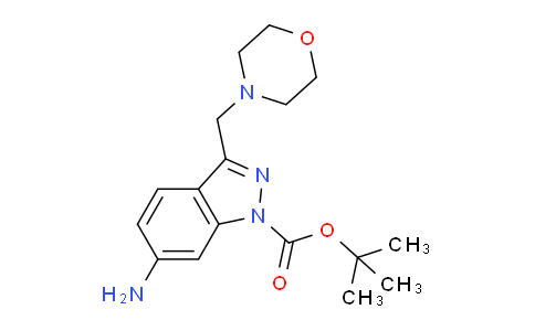 CAS No. 887591-01-7, tert-Butyl 6-amino-3-(morpholinomethyl)-1H-indazole-1-carboxylate