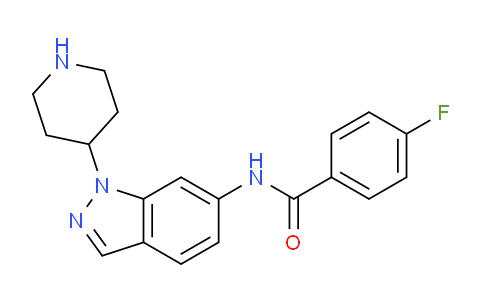 CAS No. 823191-61-3, 4-Fluoro-N-(1-(piperidin-4-yl)-1H-indazol-6-yl)benzamide