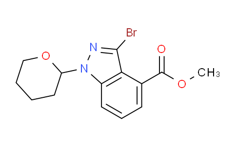 CAS No. 1373028-41-1, Methyl 3-bromo-1-(tetrahydro-2H-pyran-2-yl)-1H-indazole-4-carboxylate