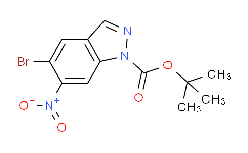 CAS No. 929617-38-9, tert-Butyl 5-bromo-6-nitro-1H-indazole-1-carboxylate