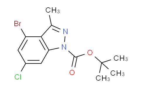 CAS No. 1936273-25-4, tert-Butyl 4-bromo-6-chloro-3-methyl-1H-indazole-1-carboxylate