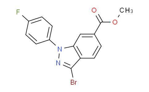 CAS No. 1416373-22-2, Methyl 3-bromo-1-(4-fluorophenyl)-1H-indazole-6-carboxylate