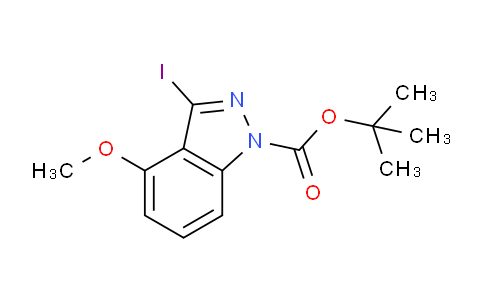 CAS No. 1823501-10-5, tert-Butyl 3-iodo-4-methoxy-1H-indazole-1-carboxylate