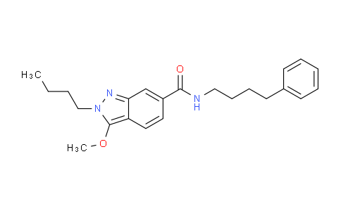 CAS No. 919107-07-6, 2-Butyl-3-methoxy-N-(4-phenylbutyl)-2H-indazole-6-carboxamide