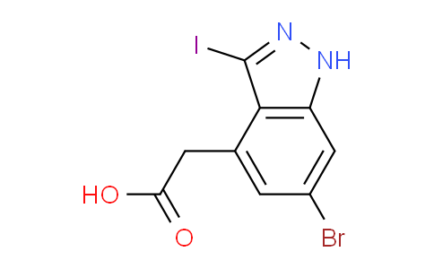 CAS No. 885523-89-7, 2-(6-Bromo-3-iodo-1H-indazol-4-yl)acetic acid