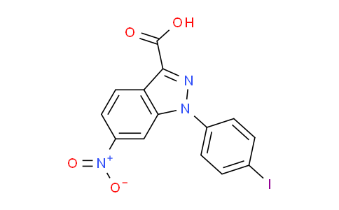 CAS No. 143335-21-1, 1-(4-Iodophenyl)-6-nitro-1H-indazole-3-carboxylic acid