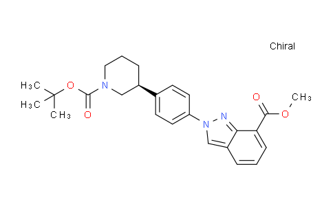 CAS No. 1196713-67-3, (S)-Methyl 2-(4-(1-(tert-butoxycarbonyl)piperidin-3-yl)phenyl)-2H-indazole-7-carboxylate