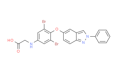 CAS No. 918946-28-8, 2-((3,5-Dibromo-4-((2-phenyl-2H-indazol-5-yl)oxy)phenyl)amino)acetic acid