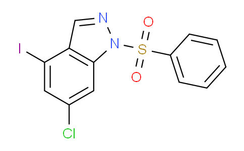 CAS No. 1254036-94-6, 1-(benzenesulfonyl)-6-chloro-4-iodoindazole