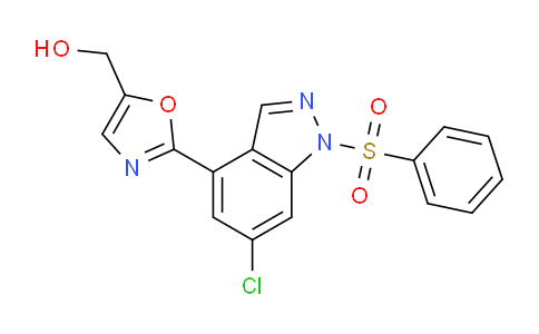 CAS No. 1254036-83-3, [2-[1-(benzenesulfonyl)-6-chloroindazol-4-yl]-1,3-oxazol-5-yl]methanol
