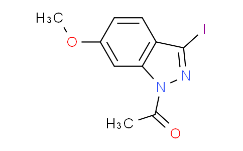 CAS No. 1337880-96-2, 1-(3-iodo-6-methoxy-1H-indazol-1-yl)ethanone