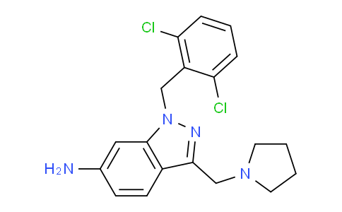 CAS No. 315203-39-5, 1-(2,6-dichlorobenzyl)-3-(pyrrolidin-1-ylmethyl)-1H-indazol-6-amine