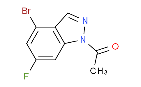 CAS No. 1333222-13-1, 1-(4-bromo-6-fluoro-1H-indazol-1-yl)ethan-1-one