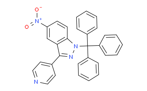CAS No. 1192873-56-5, 5-nitro-3-(pyridin-4-yl)-1-trityl-1H-indazole