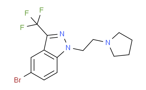 CAS No. 1039827-17-2, 5-bromo-1-(2-(pyrrolidin-1-yl)ethyl)-3-(trifluoromethyl)-1H-indazole