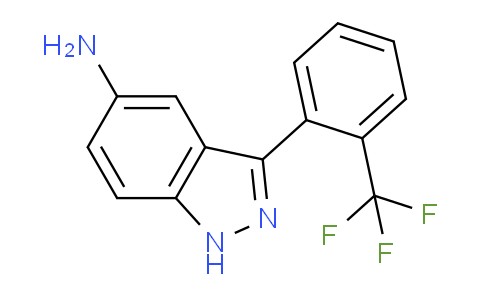 CAS No. 1175843-03-4, 3-(2-(trifluoromethyl)phenyl)-1H-indazol-5-amine