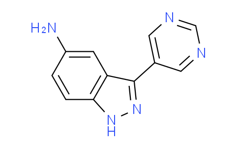 CAS No. 1175871-66-5, 3-(Pyrimidin-5-yl)-1H-indazol-5-amine