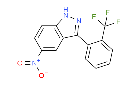CAS No. 1356087-76-7, 5-nitro-3-(2-(trifluoromethyl)phenyl)-1H-indazole
