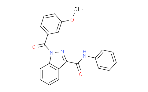 CAS No. 1325681-99-9, 1-(3-methoxybenzoyl)-N-phenyl-1H-indazole-3-carboxamide