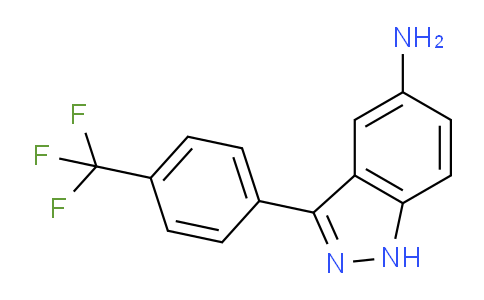 CAS No. 1356087-80-3, 3-(4-(trifluoromethyl)phenyl)-1H-indazol-5-amine