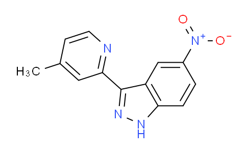 CAS No. 1356088-02-2, 3-(4-methylpyridin-2-yl)-5-nitro-1H-indazole