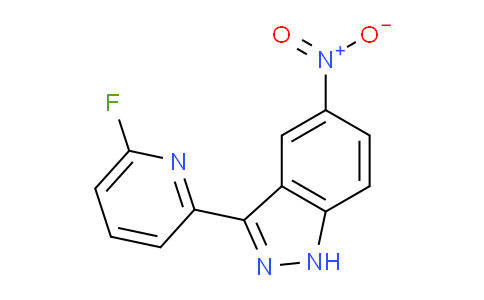 CAS No. 1356087-86-9, 3-(6-fluoropyridin-2-yl)-5-nitro-1H-indazole