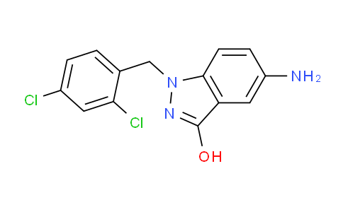 CAS No. 197584-44-4, 5-amino-1-(2,4-dichlorobenzyl)-1H-indazol-3-ol