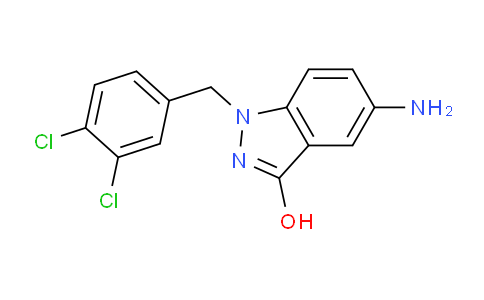 CAS No. 197584-46-6, 5-amino-1-(3,4-dichlorobenzyl)-1H-indazol-3-ol