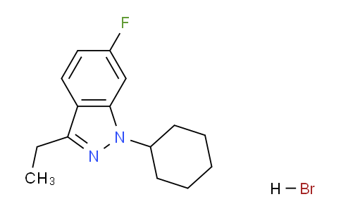 CAS No. 224301-45-5, 1-cyclohexyl-3-ethyl-6-fluoro-1H-indazole hydrobromide