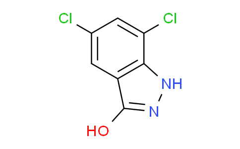 CAS No. 7364-30-9, 5,7-dichloro-1H-indazol-3-ol