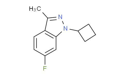 CAS No. 885271-99-8, 1-Cyclobutyl-6-fluoro-3-methyl-1H-indazole