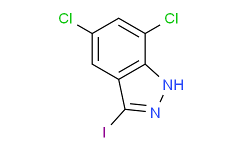 CAS No. 885271-35-2, 5,7-Dichloro-3-iodo-1H-indazole